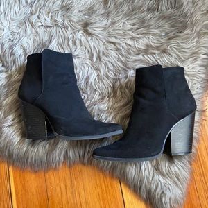 Black Suede Booties